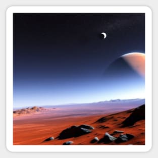 Mars Landscape - AI Generated Sticker